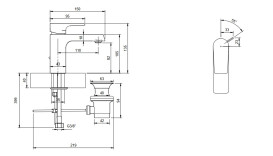 Смеситель для раковины Villeroy & Boch Liberty с донным клапаном хром TVW10700100061