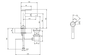 Змішувач для раковини Villeroy & Boch Loop & Friends з донним клапаном хром TVW10610215361