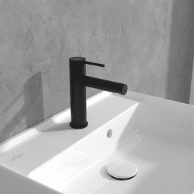 Смеситель для раковины Villeroy & Boch Loop & Friends с донным клапаном матовый черный TVW106102153K5