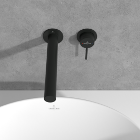 Змішувач для раковини Villeroy & Boch Loop & Friends настінний одноважільний матовий чорний TVZ106010000K5