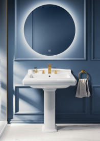 Змішувач для раковини Villeroy & Boch Mettlach на 3 отвори матове золото TVW12600200076