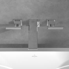 Змішувач для раковини Villeroy & Boch Mettlach настінний на 3 отвори хром TVW12600400061
