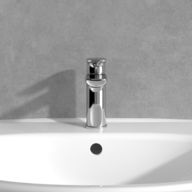 Змішувач для раковини Villeroy & Boch O.novo з донним клапаном хром TVW10400400061