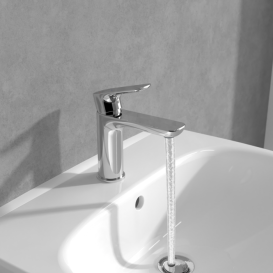 Змішувач для раковини Villeroy & Boch O.novo з донним клапаном хром TVW10400400061