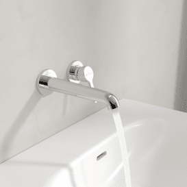 Смеситель для раковины Villeroy & Boch Skyla настенный на 2 отверстия хром TVW11600100061