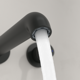 Смеситель для раковины Villeroy & Boch Skyla настенный на 2 отверстия матовый черный TVW116001000K5