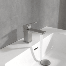 Смеситель для раковины Villeroy & Boch Subway 3.0 с донным клапаном матовый никель TVW11200100064
