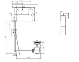 Смеситель для раковины Villeroy & Boch Subway 3.0 с донным клапаном хром TVW11200200061