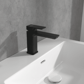 Змішувач для раковини Villeroy & Boch Subway 3.0 одноважільний матовий чорний TVW112003000K5