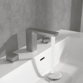 Смеситель для раковины Villeroy & Boch Subway 3.0 на 3 отверстия матовый никель TVW11200500064