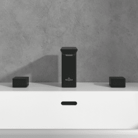 Змішувач для раковини Villeroy & Boch Subway 3.0 на 3 отвори матовий чорний TVW112005000K5