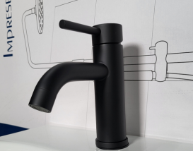 Смеситель для раковины Volle Cruze однорычажный черный 1547.010104