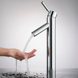 Смеситель для раковины высокий Kraus Sheven однорычажный латунь хром FVS-1002CH