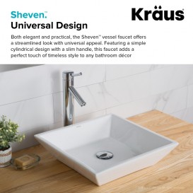 Смеситель для раковины высокий Kraus Sheven однорычажный латунь хром FVS-1002CH