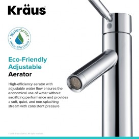 Смеситель для раковины высокий Kraus Sheven однорычажный латунь хром FVS-1002CH