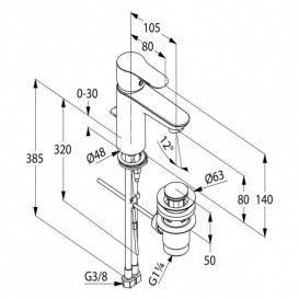 Смеситель для раковины Kludi Objekta однорычажный хром 322320575