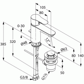 Змішувач для раковини Kludi Objekta змішувач хром 322350575