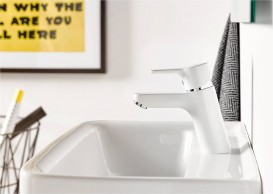 Змішувач для раковини Kludi PURE & EASY XL змішувач без донного клапана білий 372929165