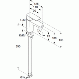 Змішувач для раковини Kludi Pure & Style змішувач хром 400280575
