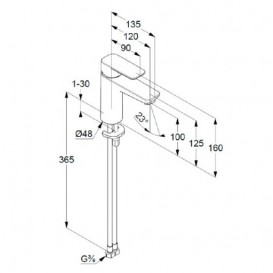 Змішувач для раковини Kludi Pure & Style змішувач хром 402920575