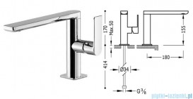Смеситель для раковины однорычажный Tres коллекция Loft-Tres хром 20020501