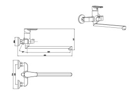 Смеситель для ванной Аквародос Optima однорычажный хром АР000040440