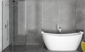 Смеситель для ванной Besco Aspira напольный с душевым гарнитуром хром BW-A-CH