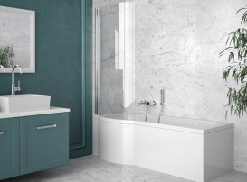 Смеситель для ванной Besco Illusion настенный с душевым гарнитуром хром BW-IS-CH