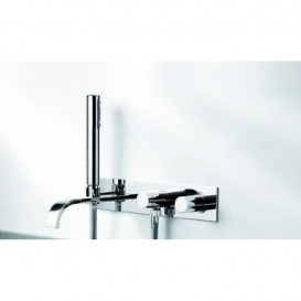 Змішувач для ванної Bonomi Arco двухвентильний з ручним душем настінний хром 112330