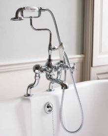 Смеситель для ванной Burlington Regent двухвентильный с ручным душем хром CLR15-QT CHR