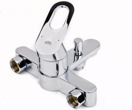 Смеситель для ванной Grohe BauLoop с душевым гарнитуром Vitalio Start 110 хром 23603000+26951001