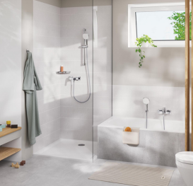 Змішувач для ванної Grohe Cubeo одноважільний хром 1018130000