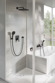 Смеситель для ванной Grohe Cubeo однорычажный черный матовый 1018132430
