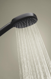 Смеситель для ванной Grohe Cubeo однорычажный с душевым набором черный матовый 1018142430