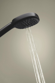 Смеситель для ванной Grohe Cubeo однорычажный с душевым набором черный матовый 1018142430