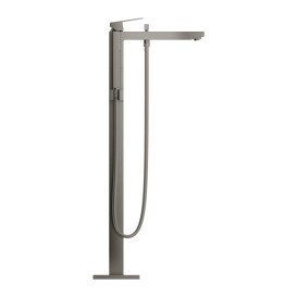 Змішувач для ванної кімнати Grohe Eurocube підлоговий з душовим гарнітуром графіт темний матовий 23672AL1