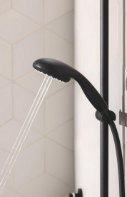 Смеситель для ванной Grohe QuickFix Start с душевым набором черный матовый UA30330702