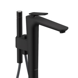 Смеситель для ванной Hansgrohe Axor Citterio C напольный с душевым гарнитуром матовый черный 49440670