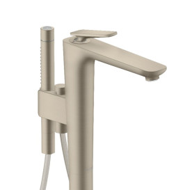 Смеситель для ванной Hansgrohe Axor Citterio C напольный с душевым гарнитуром матовый никель 49440820