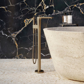 Смеситель для ванной Hansgrohe Axor Citterio C напольный с душевым гарнитуром матовая бронза 49441140