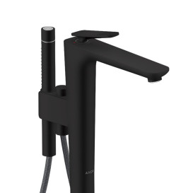 Смеситель для ванной Hansgrohe Axor Citterio C напольный с душевым гарнитуром матовый черный 49441670