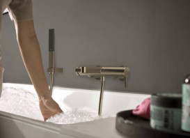 Змішувач для ванної кімнати Hansgrohe Finoris одноважільний бронза матова 76420140