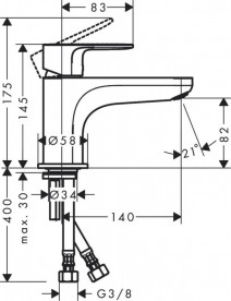 Змішувач для ванної Hansgrohe Rebris E одноважільний хром 72435000