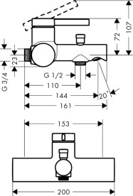 Смеситель для ванной Hansgrohe Zesis S однорычажный хром 74421000