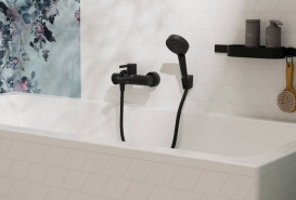 Смеситель для ванной Hansgrohe Zesis S однорычажный матовый черный 74421670