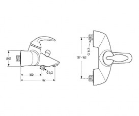 Змішувач для ванни Ideal Standard Tendence змішувач хром A3004AA