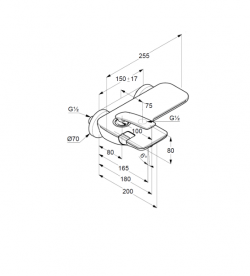 Смеситель для ванной Kludi Balance однорычажный черный матовый/хром 524458775