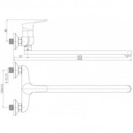 Змішувач для ванни Koller Pool Kvadro змішувач хром KR070045