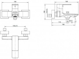 Змішувач для ванни Koller Pool Neon змішувач хром NN0100
