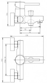 Смеситель для ванной Koller Pool Orion однорычажный хром OR0100